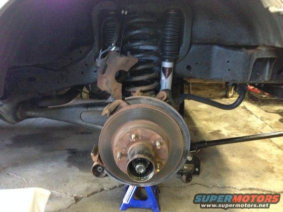 Make sure you secure your brake caliper.  Don't just have it rest on the radius arm or worse, like have it hang from the brake line!