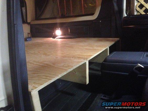 Made sure that I had free movement of both front seats.  Also have a little area under the supports to store snow brush, tools, shovel, etc. thanks to the foot well of the back seat.