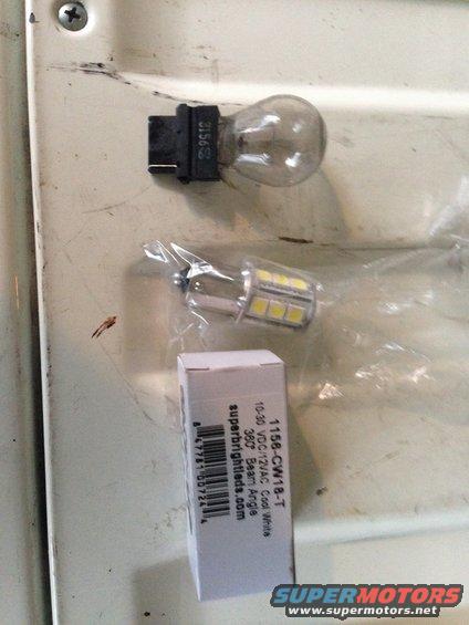 I bought this LED back-up light without taking the old one out.  The website said this was a direct replacement.  Not for me, they weren't.  Wrong base for the socket.  Sent 'em back.