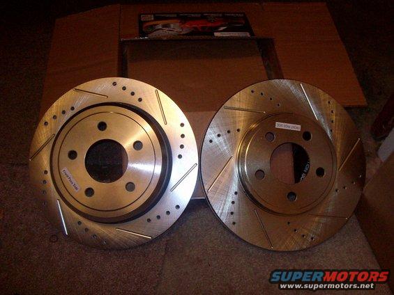 New PowerStop Cross Drilled and Slotted Rotors