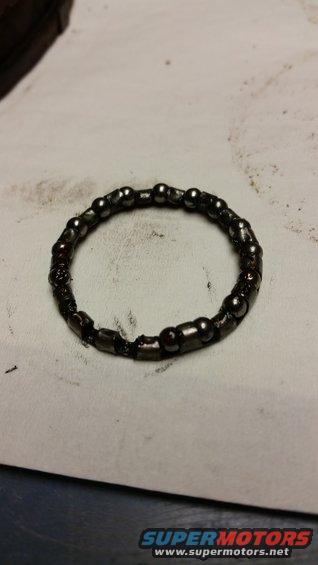 worn bearing cage with balls