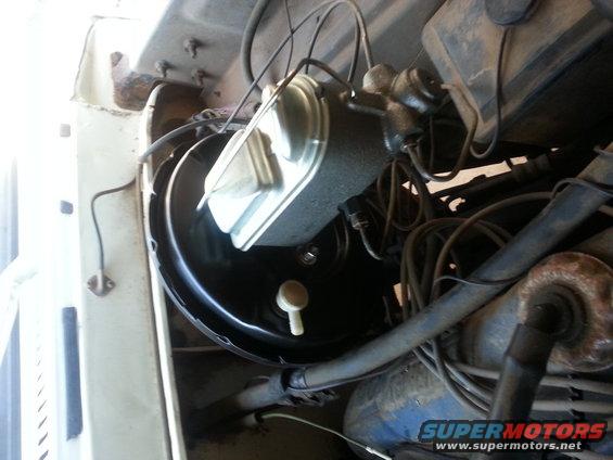 1973 Ford F-100 brake master cylinder and booster assembly