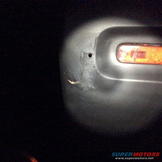 1979 Ford Bronco front fender damage near turn signal