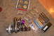 2007 Mazda 6 - A collection of engine performance parts, including a turbocharger, connecting rods, and a bolt and stud kit, are displayed on a carpeted s…