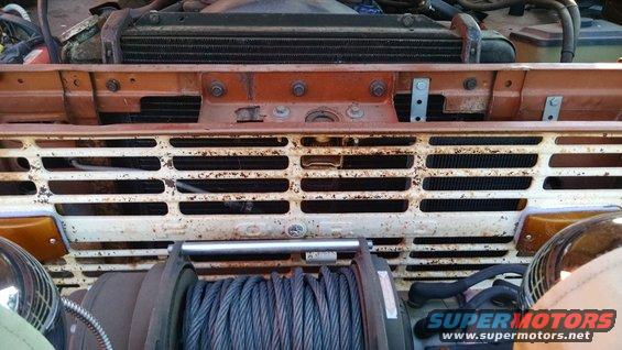 Front grille and winch assembly