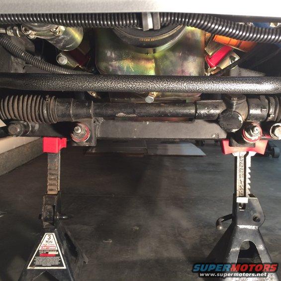 1965 Mustang flow master american thunder exhaust kit to fox body style shorty headers view from front