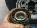 1981 Ford Bronco - A close-up shows a worn wheel bearing assembly, likely needing replacement.