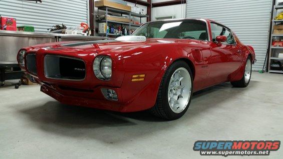 Red 1970 Pontiac Firebird 3q-front view