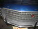 1972 Ford Ranchero - Front view of a blue 1972 Ford Ranchero, its distinctive grille and chrome bumper.
