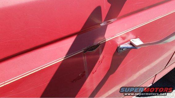 slight damage on pass door