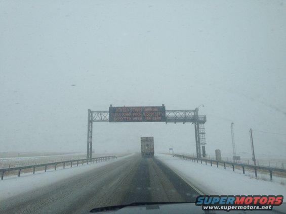 Wyoming warned of bad weather.