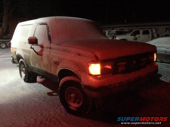 Getting ready to head back out the next morning after they reopened the interstate.