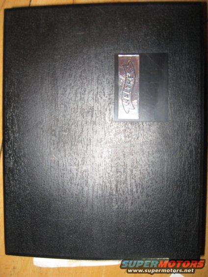 Black binder with silver Walther logo