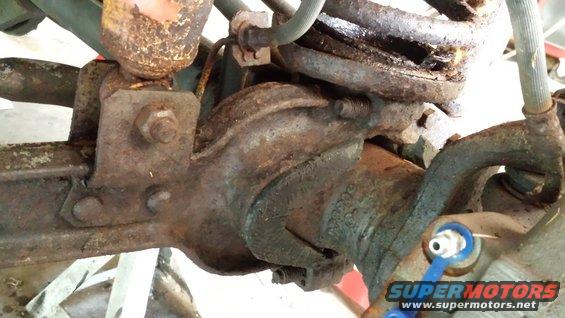 Rusty rear axle and suspension components