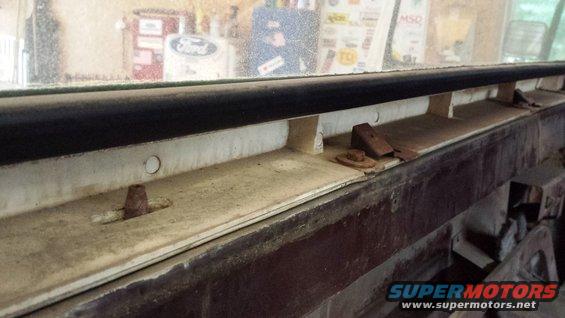 Window channel with rusty fasteners