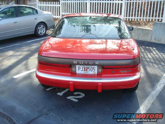 Red 1991 Buick Reatta rear view with Georgia license plate PJ12505