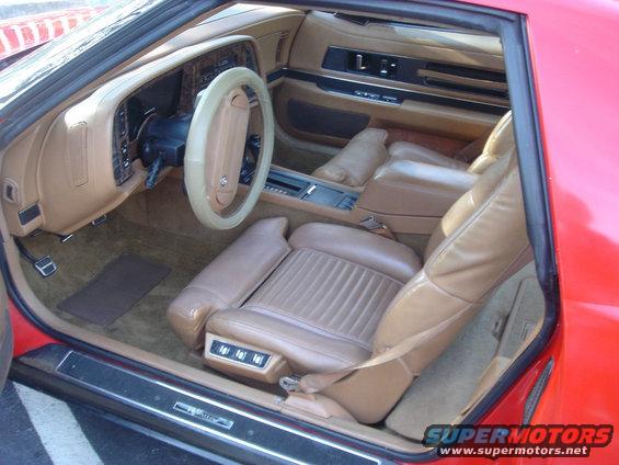1991 Buick Reatta interior with tan leather seats and dashboard