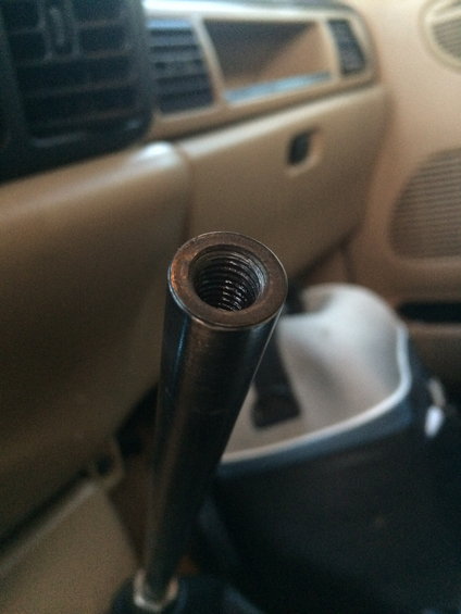1997 Dodge 3500 interior, threaded shifter knob shaft