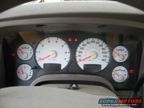 Dashboard gauges of a 2004 Dodge Ram 1500, showing odometer reading 94255 and PRND21 gear selection
