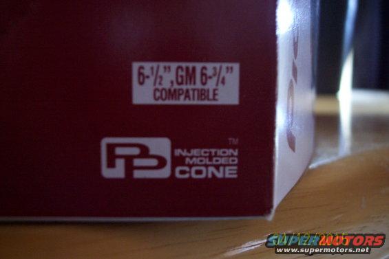 Speaker box with "6-1/2", GM 6-3/4" COMPATIBLE" and "INJECTION MOLDED CONE" text