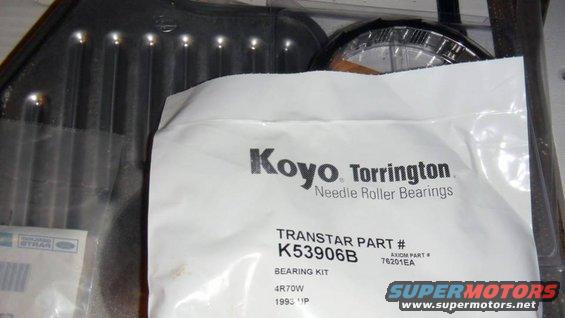 Koyo Torrington needle roller bearing kit, Transtar part K53906B