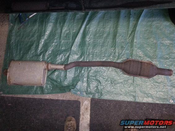 You can see the restriction has been cut off and a 2 and a quarter inch extension welded onto the back of the cat pipe.