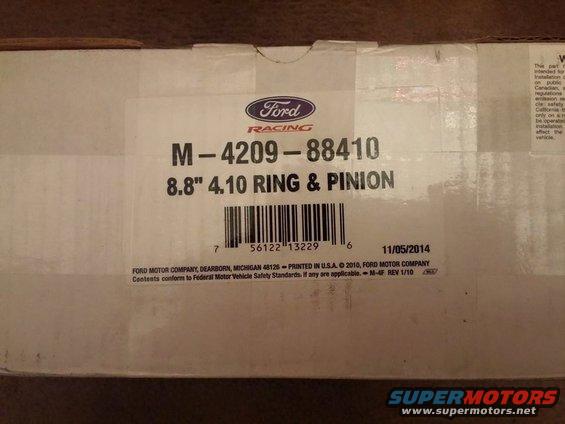 Ford Racing M-4209-88410 8.8" 4.10 Ring & Pinion box