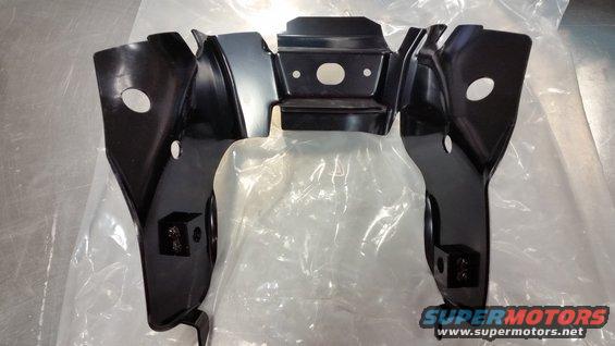 Black metal bracket part, front view