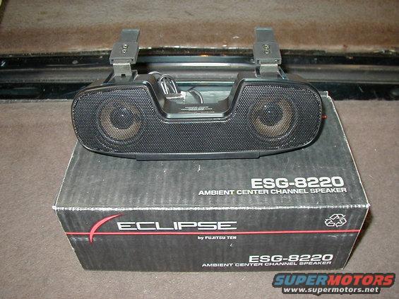 Eclipse ESG-8220 ambient center channel speaker on its box