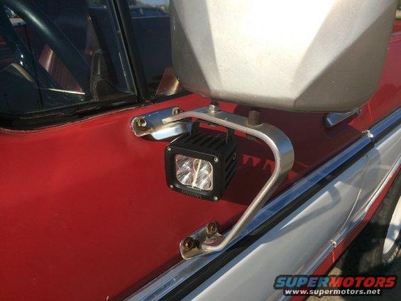 Mounted some Pro-Comp LED Spot Lights, ran wires alongside speakers wires through the doors.
