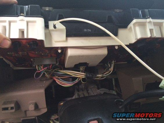 1994 Ford Bronco dashboard wiring harness disconnected