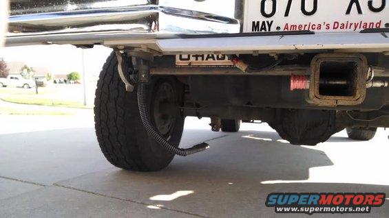 1994 Ford Bronco rear bumper with trailer hitch and license plate reading 070 XJ MAY America's Dairyland