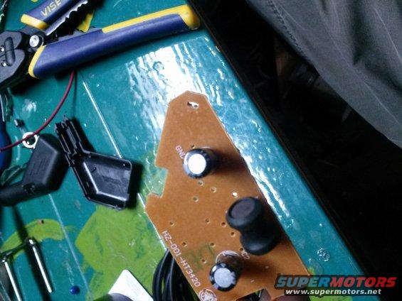 solder off the   and - leads
