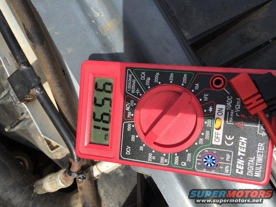 Battery charge with engine off.