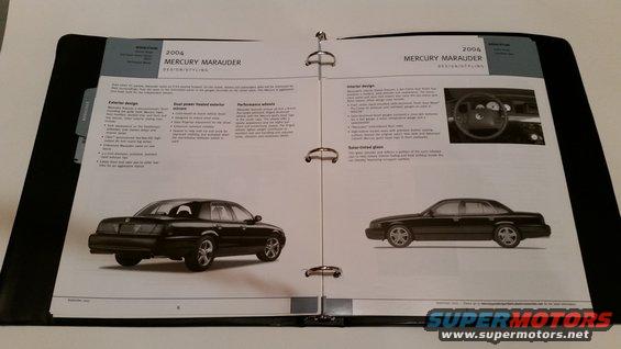 20150719_214319.jpg 2003 AND 2004 dealer-only Marauder specifications binder. 


2004 section pictured. 

*SOLD*
