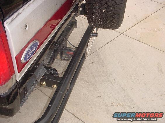 1988 Ford Bronco rear bumper with spare tire mount and hitch receiver