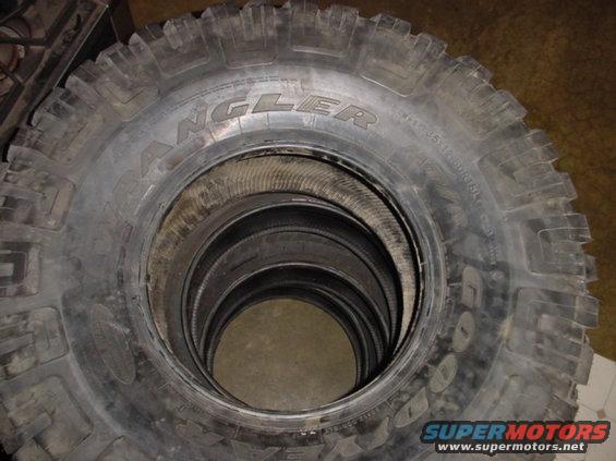 Stack of Goodyear Wrangler tires