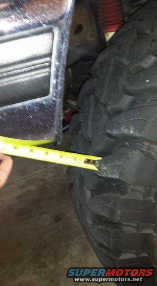 Old bumper 3" of clearance.. not good