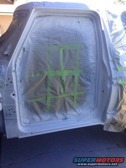 Door jambs painted with chromabase and cleared March 15 2015