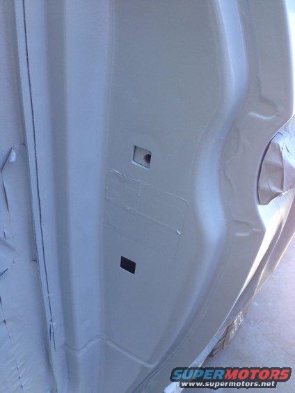 Close up of door jamb driver side with chromabase and cleared March 15 2015