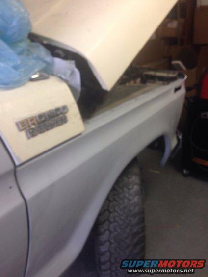 Passenger side door and front fender mourned and ready for paint March 18 2015