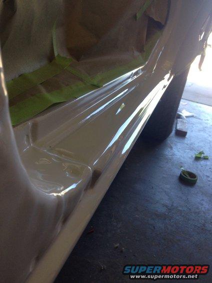 Wasn't happy with the door jambs , so I buffed them out March 21 2015