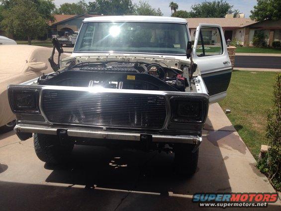 Got the new grill, and square headlight installed May 20 2015