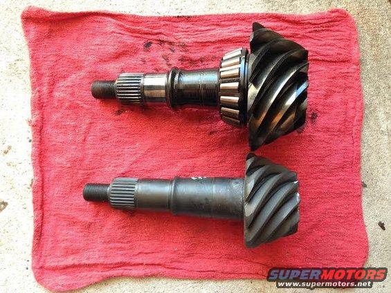 Differential gears on red cloth
