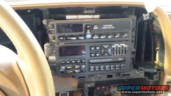 Dashboard of a 1991 Buick Reatta with electronic climate control and radio removed