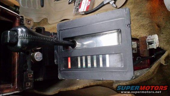 1991 Buick Reatta gear shifter and selector panel with P, R, N, OD, D, 3, 2 indicators