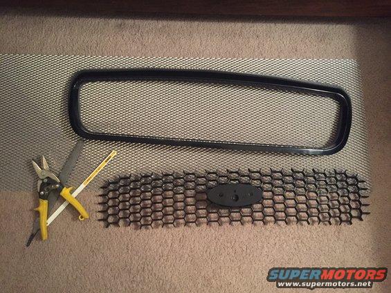 img_1803.jpg Cut out the honeycomb center of a Police Interceptor grille and sanded down the edges.  Created a smooth straight back side for the mesh to butt up from the back.