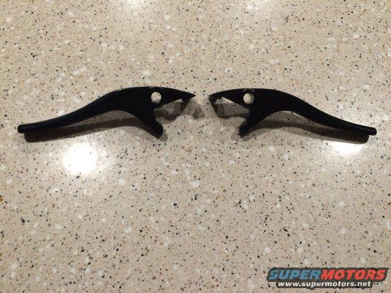 Black motorcycle clutch and brake levers