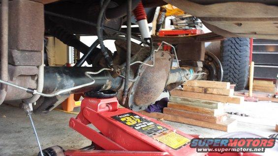 old axle ready to come out