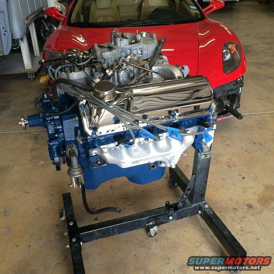 Cleaned up the motor while it was out.  Put a little chrome and paint on it. 